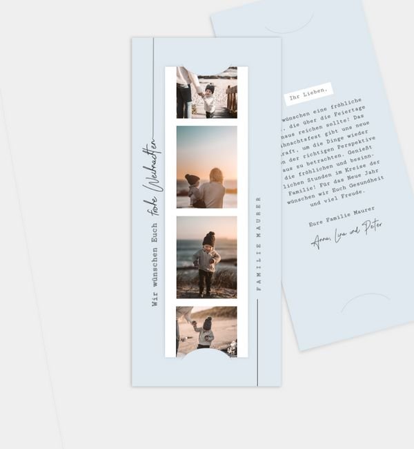 Postkarte mit Fotostreifen