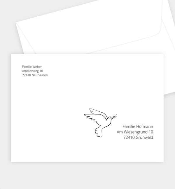 Briefumschlag gerade