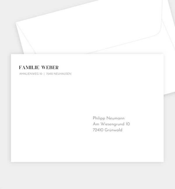 Briefumschlag gerade