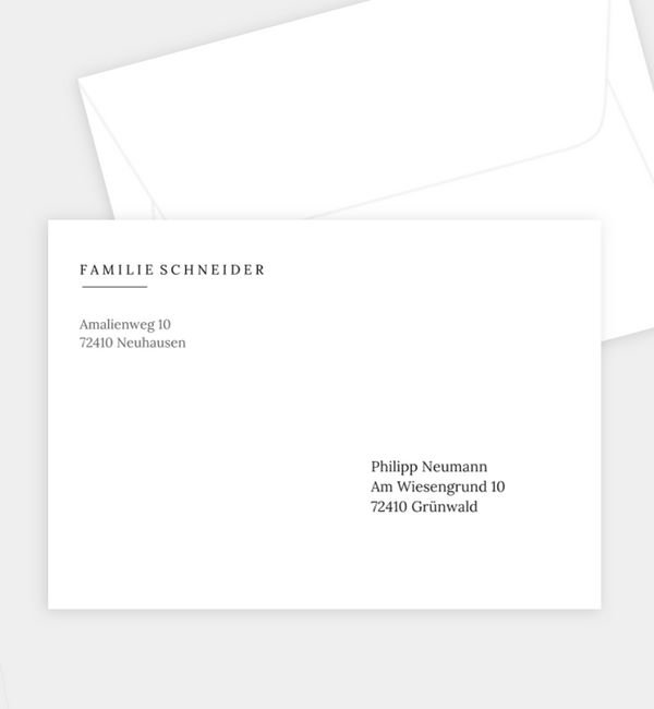 Briefumschlag gerade