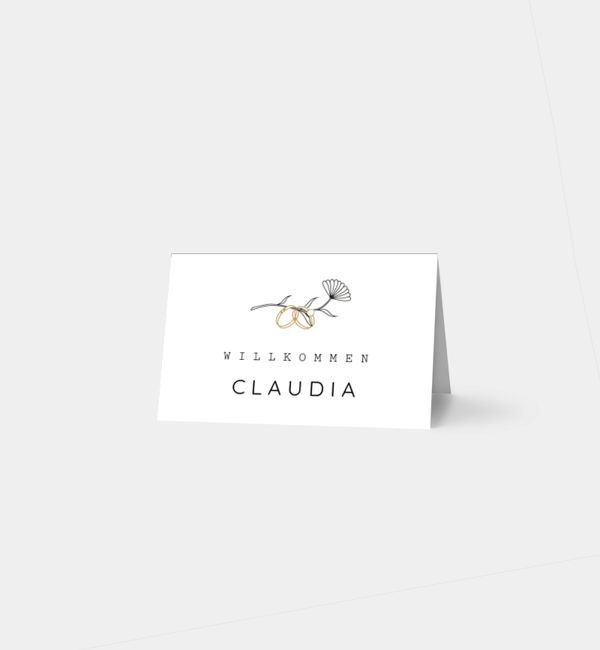 Tischklappkarte quer, horizontale Faltung