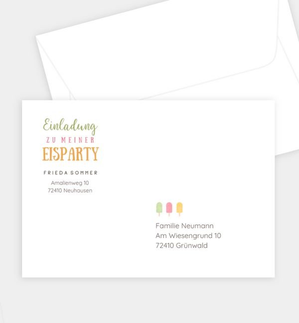 Briefumschlag gerade