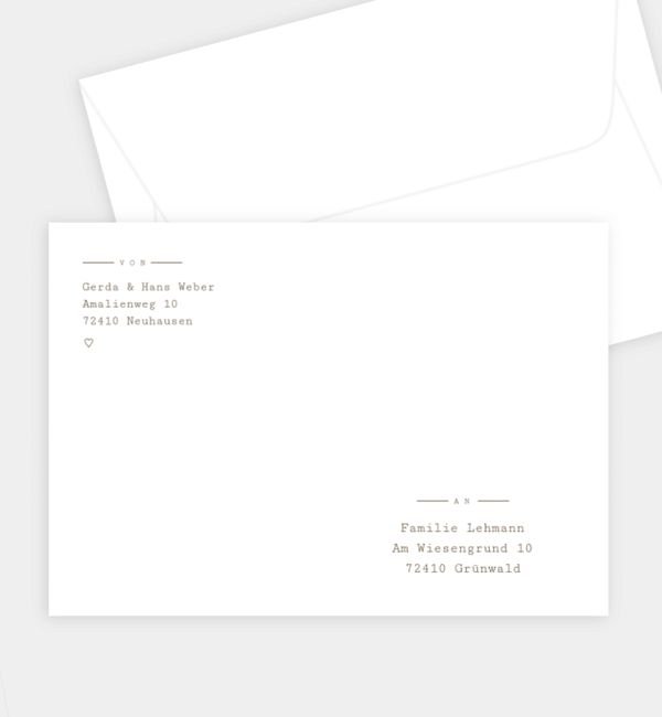 Briefumschlag gerade