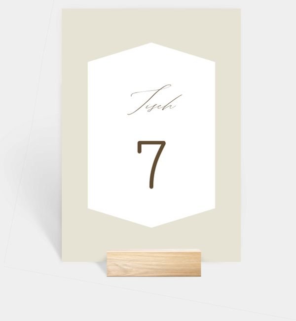 Tischnummern-Karte hoch