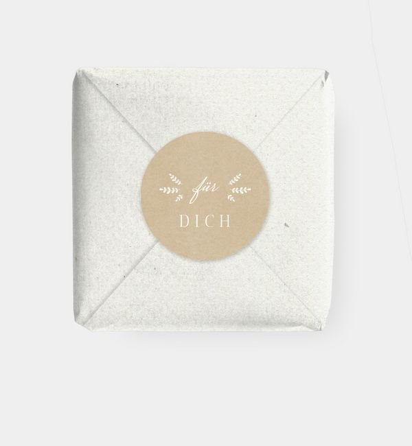 Geschenkaufkleber rund