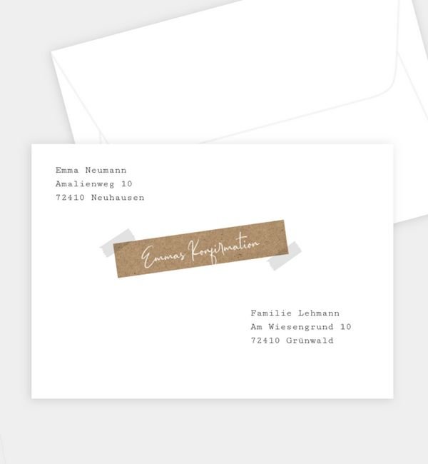 Briefumschlag gerade