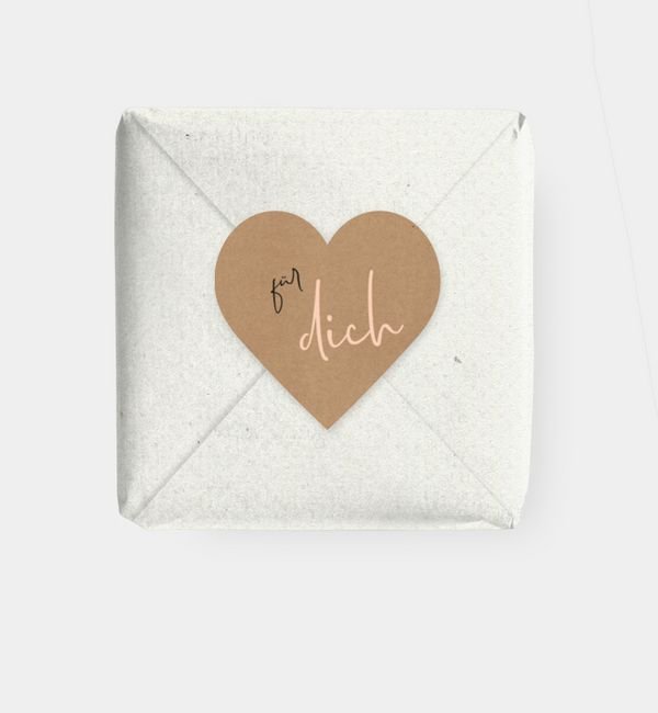 Geschenkaufkleber Herz