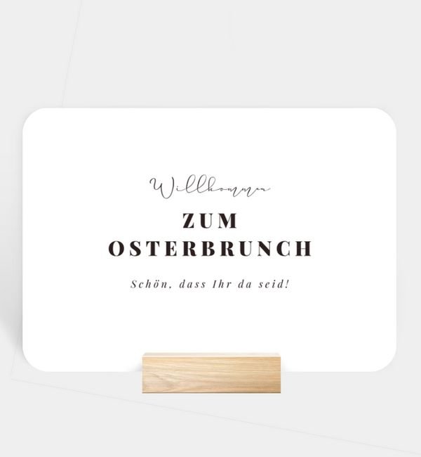 Tischnummern-Karte quer