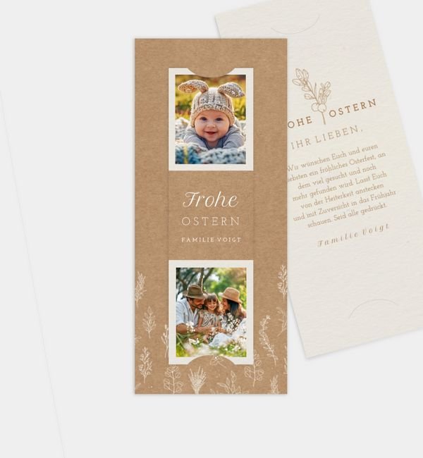 Postkarte mit Fotostreifen