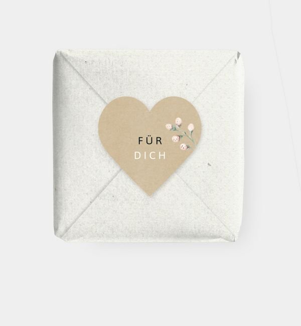 Geschenkaufkleber Herz