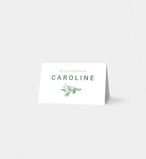 Tischklappkarte quer, horizontale Faltung