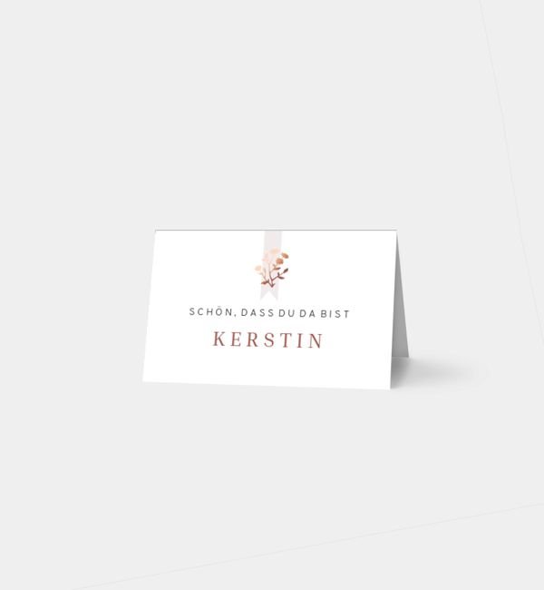 Tischklappkarte quer, horizontale Faltung