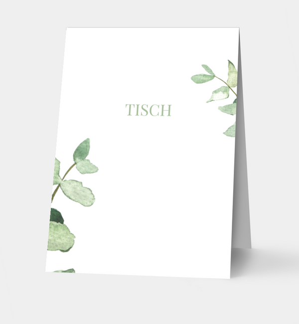 Klappkarte hoch Tischkarte oben