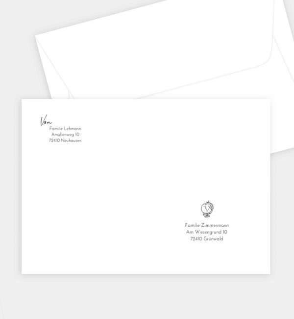 Briefumschlag gerade