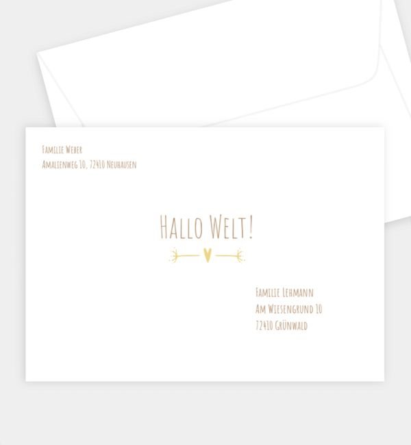 Briefumschlag gerade