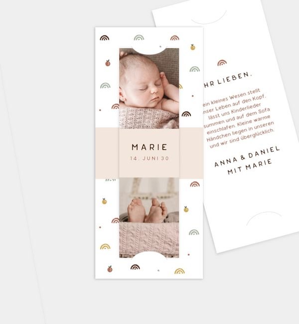 Postkarte mit Fotostreifen