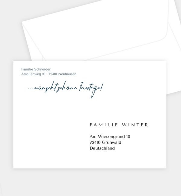 Briefumschlag gerade