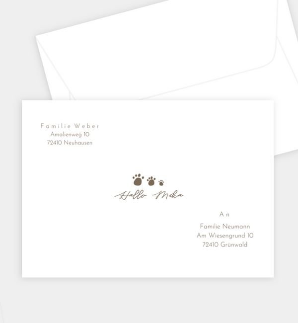 Briefumschlag gerade