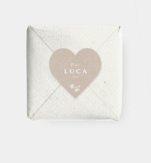 Geschenkaufkleber Herz