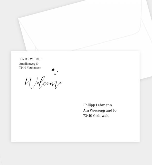 Briefumschlag gerade