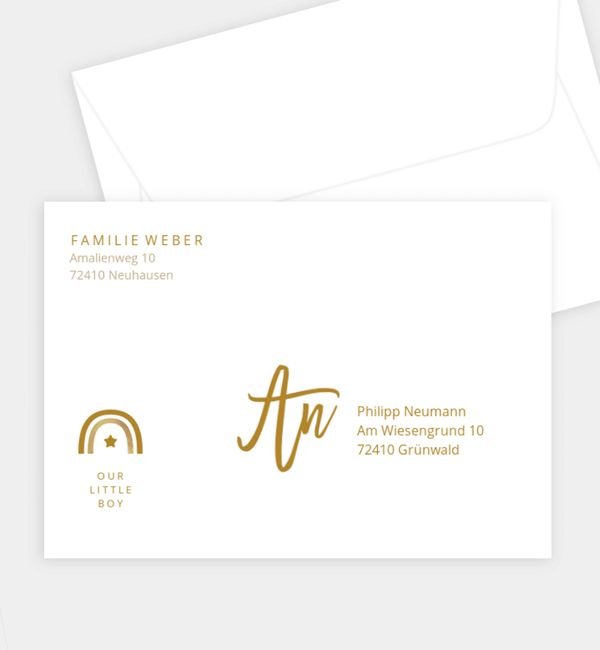 Briefumschlag gerade