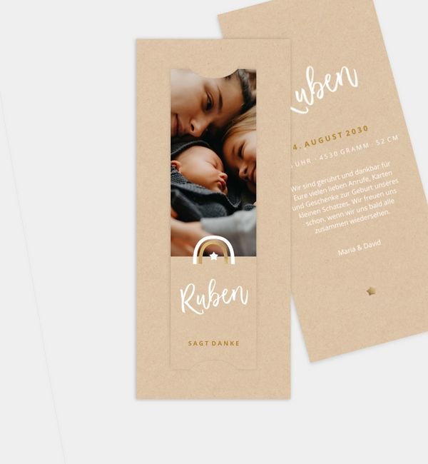 Postkarte mit Fotostreifen