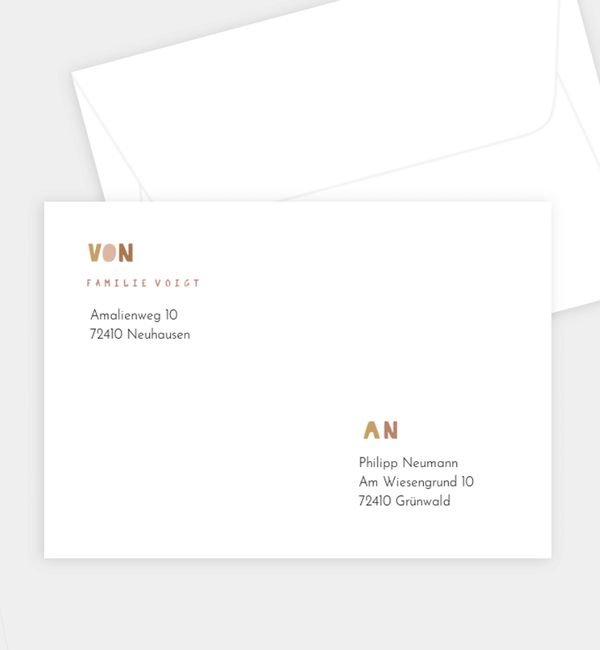 Briefumschlag gerade