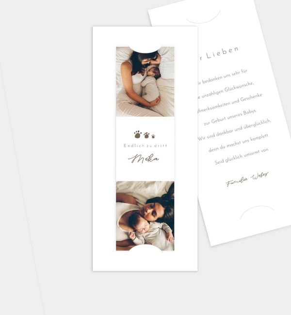 Postkarte mit Fotostreifen