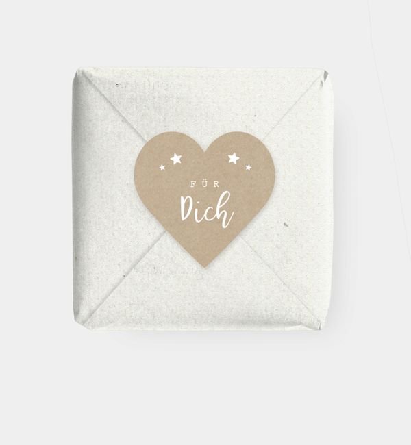 Geschenkaufkleber Herz