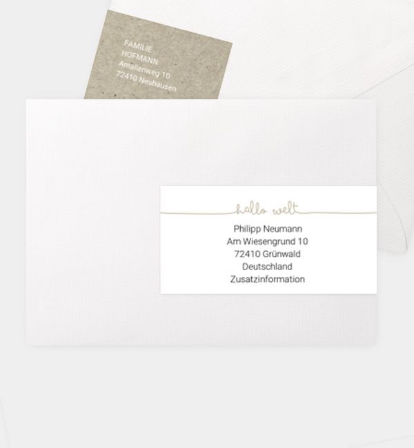 Kombi-Adressaufkleber