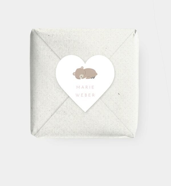 Geschenkaufkleber Herz