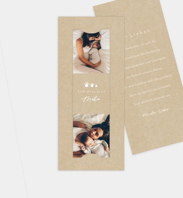 Postkarte mit Fotostreifen