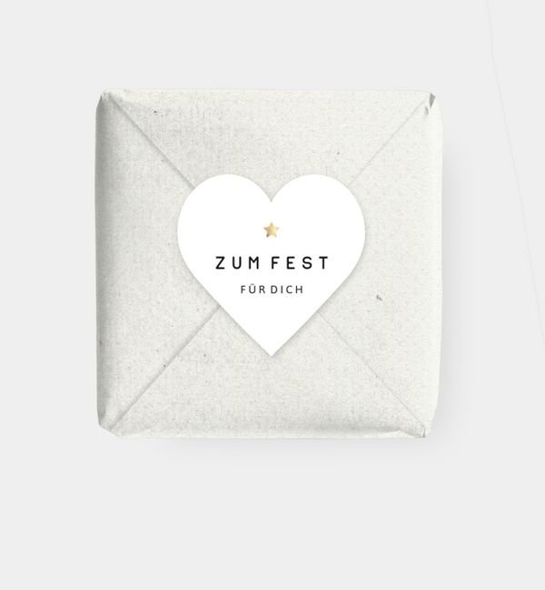 Geschenkaufkleber Herz
