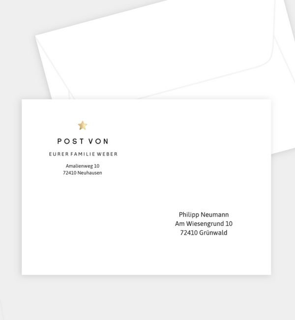 Briefumschlag gerade