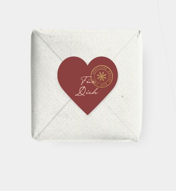Geschenkaufkleber Herz
