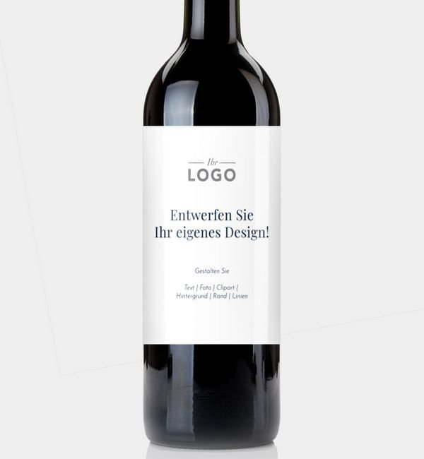 Flaschenetikett hoch