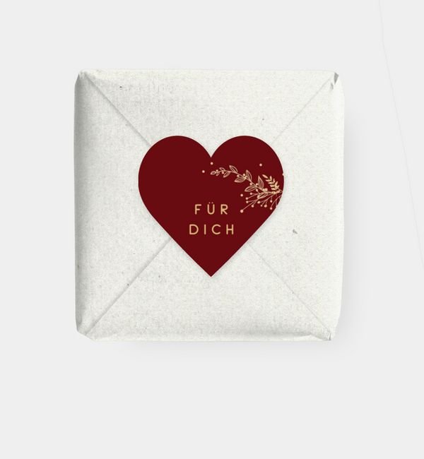 Geschenkaufkleber Herz