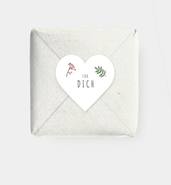 Geschenkaufkleber Herz