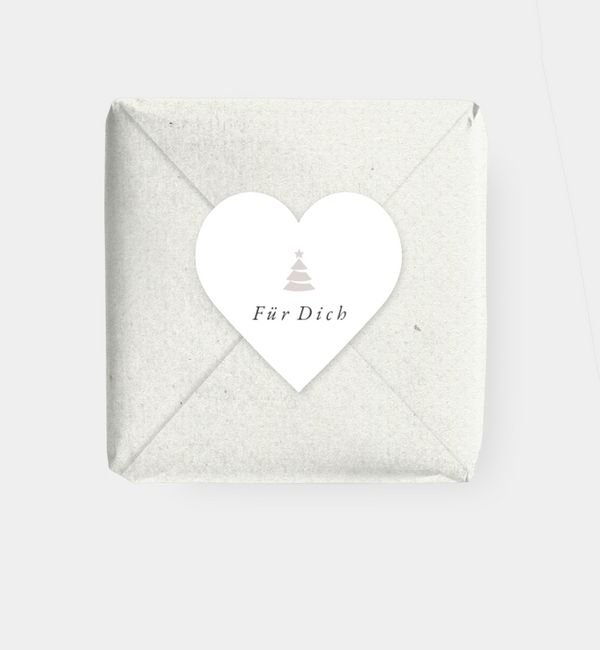 Geschenkaufkleber Herz