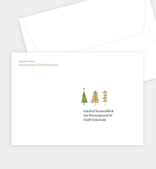 Briefumschlag gerade