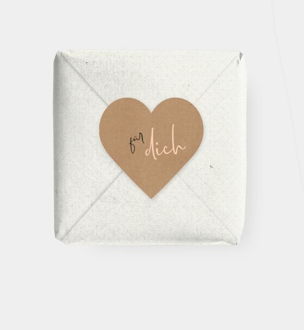 Geschenkaufkleber Herz