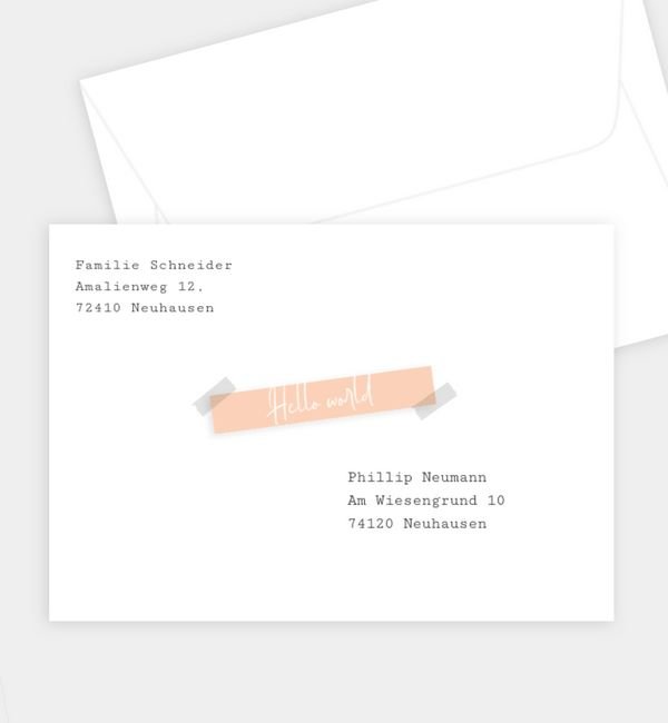 Briefumschlag gerade