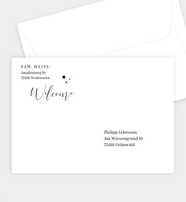 Briefumschlag gerade