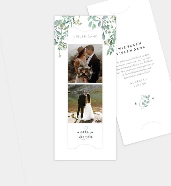 Postkarte mit Fotostreifen