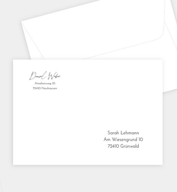 Briefumschlag gerade