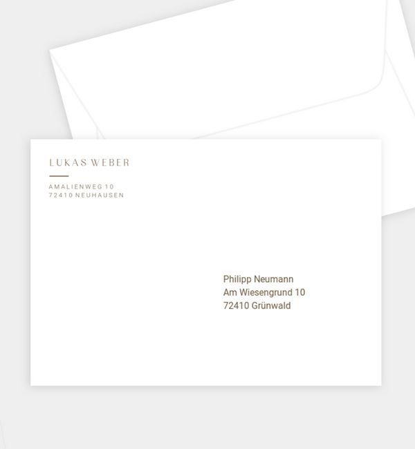 Briefumschlag gerade