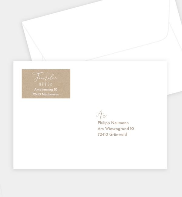 Briefumschlag gerade