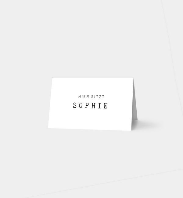 Tischklappkarte quer, horizontale Faltung