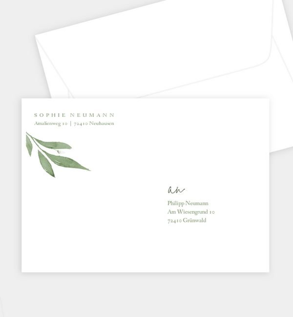 Briefumschlag gerade