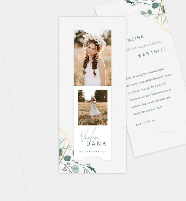 Postkarte mit Fotostreifen
